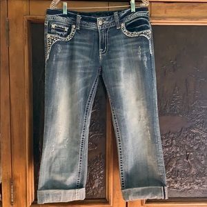 Miss Me women’s cropped blue jeans size 32